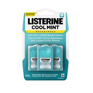 Listerine Cool Mint Pocketpaks Breath Strips Kills…