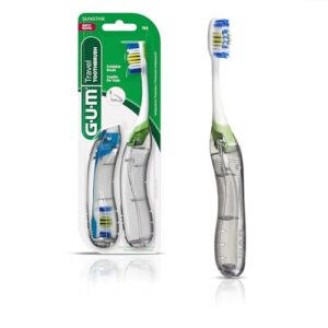 GUM Travel Toothbrush with Antibacterial Bristles,…