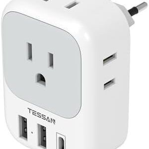 European Travel Plug Adapter USB C, TESSAN Interna…