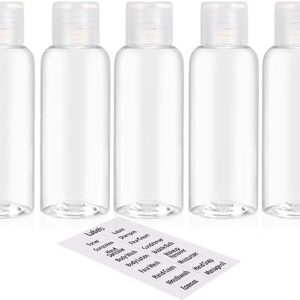 5 Pack 3.4oz Empty Plastic Travel Bottles for Toil…