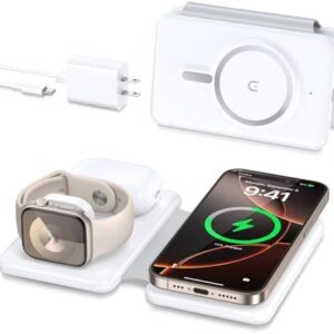 Magnetic Wireless Charger for iPhone: 3 in 1 Trave…