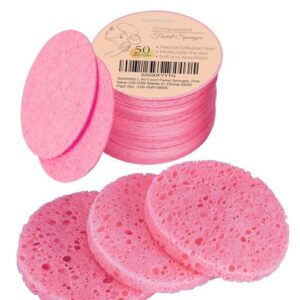 50-Count Compressed Facial Sponges for Daily Facia…